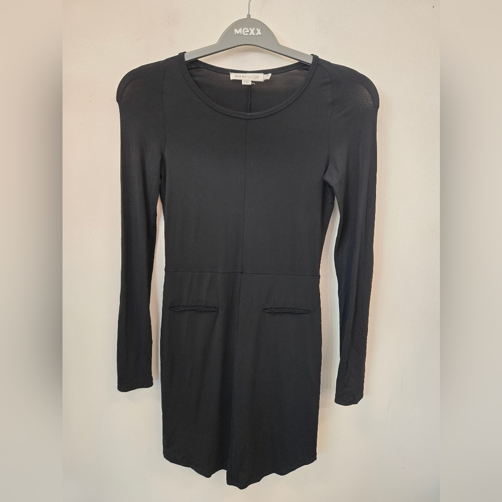 See By Chloe Black Long Sleeve Dress